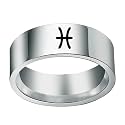 Unisex 12 Zodiac Sign Statement Ring