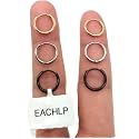 EACHLP Tiny Hoop Earrings 18K Real Gold Plating Surgical Steel Unisex