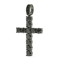 Unisex 3mm ANTI-TARNISH Real Oxidized 925 Sterling Silver Black Tennis Chain AAA CZ Stones One Row Choker Necklace 18-24'' Bracelet 7-9''