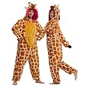 Unisex Adult Onesie Pajamas Animal Cosplay Halloween Costume One Piece Plush Sleepwear Homewear