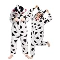 Unisex Adult Onesie Pajamas Animal Cosplay Halloween Costume One Piece Plush Sleepwear Homewear