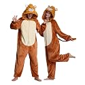 Unisex Adult Onesie Pajamas Animal Cosplay Halloween Costume One Piece Plush Sleepwear Homewear