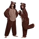 Unisex Adult Onesie Pajamas Animal Cosplay Halloween Costume One Piece Plush Sleepwear Homewear