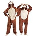 Unisex Adult Onesie Pajamas Animal Cosplay Halloween Costume One Piece Plush Sleepwear Homewear