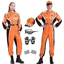 Unisex Adult Race Car Driver Costume with Accessories for Halloween