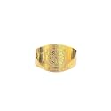 Unisex-Adult Shree Yantra Kada Golden Antique Designer Brass Shri Yantra Bangle Cuff Kada Bracelet