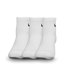 Unisex Ankle Length Cotton Blend Socks White