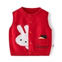 Unisex Baby Sweater Vest Knitted Soft Uniform Cotton V-Neck Sleveeless Waistcoat Vest
