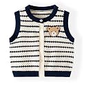 Unisex Baby Sweater Vest Knitted Soft Uniform Cotton V-Neck Sleveeless Waistcoat Vest