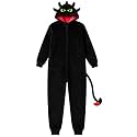 CLOUDYSHARKS Unisex Black Dragon - Toothless - Onesie Jumpsuit, Black Dragon Wearable Blanket Onesie with Hoodie | Ideal for Sleep, Play, Cosplay & Halloween Costumes