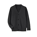 Unisex Boys Girls Cardigans Sweater V-Neck Long Sleeve School Uniforms Button Knit Tops