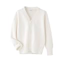 Unisex Boys Girls Cardigans Sweater V-Neck Long Sleeve School Uniforms Button Knit Tops