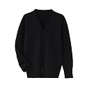 Unisex Boys Girls Cardigans Sweater V-Neck Long Sleeve School Uniforms Button Knit Tops