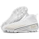 Unisex-Child Soccer Cleats High-Top Football Cleats Lightweight Training Soccer Shoes