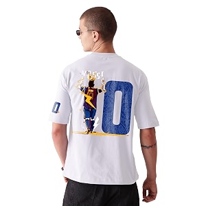 Unisex Cotton Football Graphic Print Oversized Fit