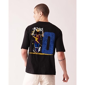 Unisex Cotton Football Graphic Print Oversized Fit