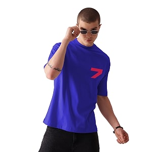 Unisex Cotton Football Graphic Print Oversized Fit