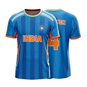 yourjersey new india t20 cricket jersey 2026  personalized name amp number  blue team india cricket jersey for men women amp kids  lightweight breathable custom sports t-shirt  sizes 2y4y