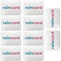 Unisex Disposable Rain Card for Emergency Use | Waterproof Rain with Smallest Pocket Size| Easy to Carry & Use and Reusable | 2 to 3 time wear Thin Plastic (MULTICOLOR, PACK - 10)