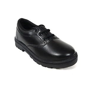 unisex kids black formal school uniform shoes deluxe lace