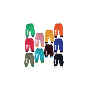 unisex kids cotton track pants  soft amp comfortable baby pajama bottoms  elastic waist jogger for boys amp girls  multicolor combo pack of 10