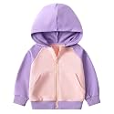 Unisex Kids French Terry Full-zip Hoodie Sweatshirt Boys Girls Casual Outfit Jacket (18M-8Y)
