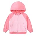 Unisex Kids French Terry Full-zip Hoodie Sweatshirt Boys Girls Casual Outfit Jacket (18M-8Y)