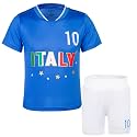 Unisex Kids Soccer Jersey and Shorts Kit 2-Piece Set Boys Girls Football Outfits for Little Athlete 2-14 Years
