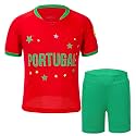 Unisex Kids Soccer Jersey and Shorts Kit 2-Piece Set Boys Girls Football Outfits for Little Athlete 2-14 Years