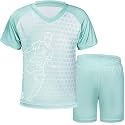 Unisex Kids Soccer Jersey and Shorts Kit 2-Piece Set Boys Girls Football Outfits for Little Athlete 2-14 Years