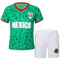 Unisex Kids Soccer Jersey and Shorts Kit 2-Piece Set Boys Girls Football Outfits for Little Athlete 2-14 Years