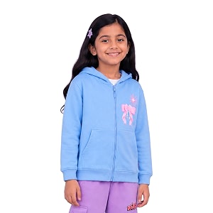Unisex Kids Solid Full Sleeve Zip Front
