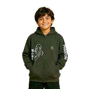 Unisex Kids Solid Full Sleeve Zip Front