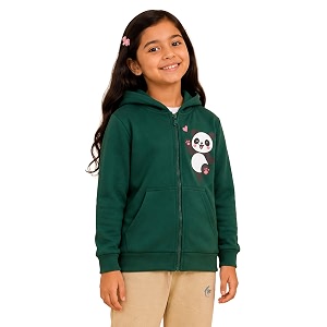 Unisex Kids Solid Full Sleeve Zip Front