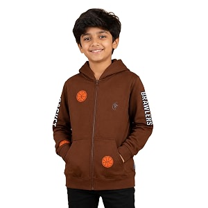 Unisex Kids Solid Full Sleeve Zip Front
