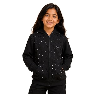 Unisex Kids Solid Full Sleeve Zip Front