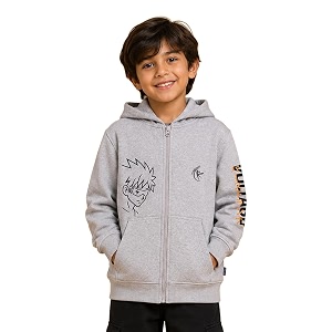 Unisex Kids Solid Full Sleeve Zip Front