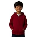 Unisex Kids Solid Full Sleeve Zip Front