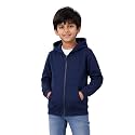 Unisex Kids Solid Full Sleeve Zip Front