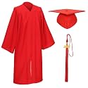Unisex Matte Graduation Cap and Gown Tassel Package for High School and Bachelor