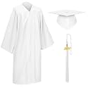 Unisex Matte Graduation Cap and Gown Tassel Package for High School and Bachelor