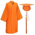 Unisex Matte Graduation Cap and Gown Tassel Package for High School and Bachelor