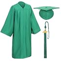 Unisex Matte Graduation Cap and Gown Tassel Package for High School and Bachelor