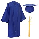 Unisex Matte Graduation Cap and Gown Tassel Package for High School and Bachelor