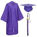 Unisex Matte Graduation Cap and Gown Tassel Package for High School and Bachelor