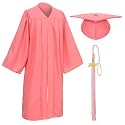 Unisex Matte Graduation Cap and Gown Tassel Package for High School and Bachelor