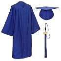 Unisex Matte Graduation Cap and Gown Tassel Package for High School and Bachelor