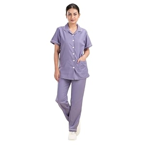 unisex nurse uniform with normal length half sleeves top with 2 pockets regular fit pant two side pockets - ideals for hospital staffclinicsnanny uniforms 