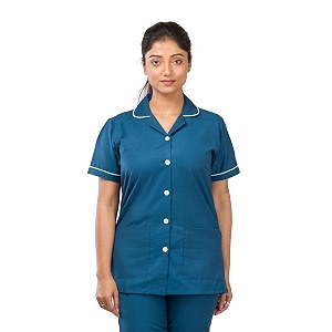 unisex nurse uniform with normal length half sleeves top with 2 pockets regular fit pant two side pockets - ideals for hospital staffclinicsnanny uniforms 