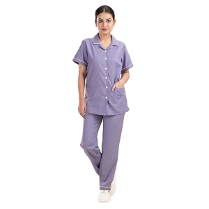 unisex nurse uniform with normal length half sleeves top with 2 pockets regular fit pant two side pockets - ideals for hospital staffclinicsnanny uniforms 